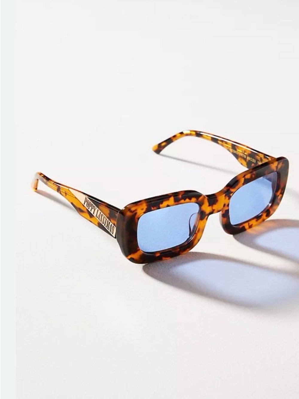 Poppy Lissiman Chesko Tortoise Blue Sunglasses